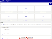 Tablet Screenshot of caliberfasteners.net